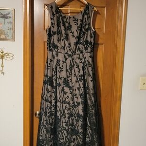 Karl Lagerfeld beaded full length dress with pockets!